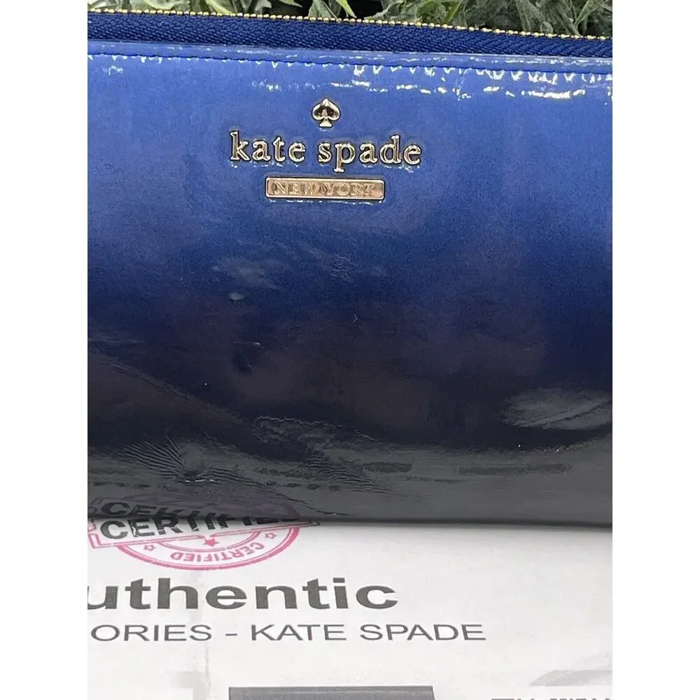 Kate Spade Authenticated‎ Cedar Street Cosmic Blue Ombre Patent Nisha Wallet